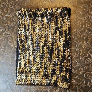 Gold Sequin Tube Top